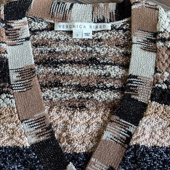 Veronica Beard Cecily Mixed Knit Wool Cardigan Button Sweater Size S - Picture 11 of 13